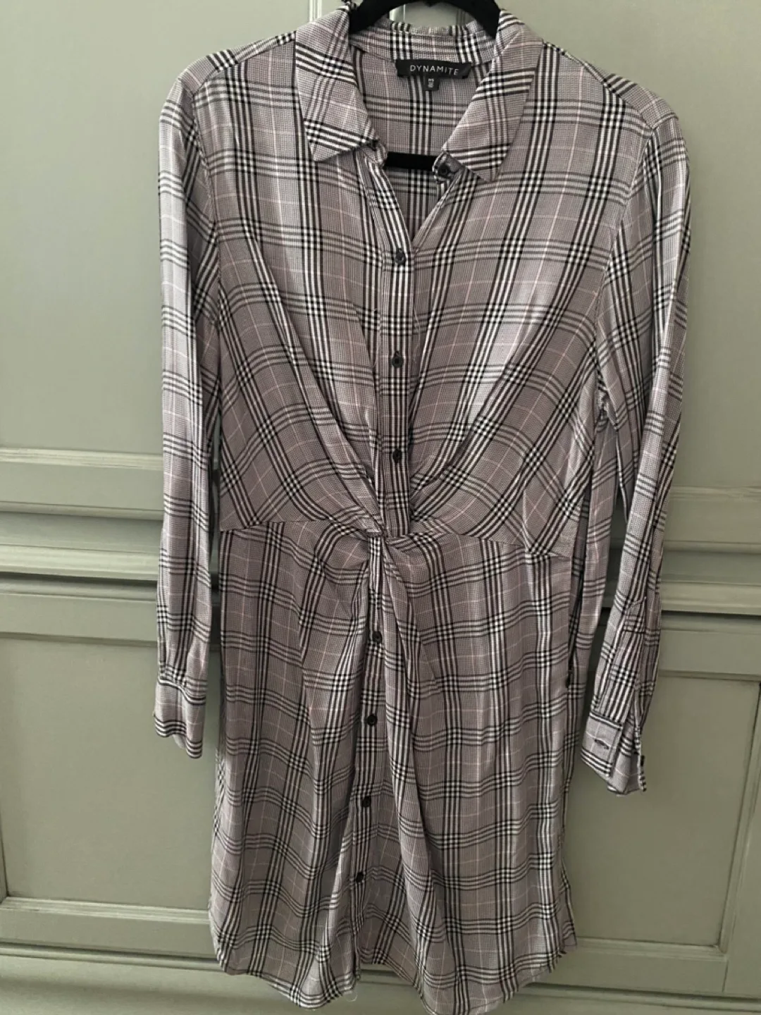 Dynamite Plaid Shirt Dress - Size P/S thumbnail