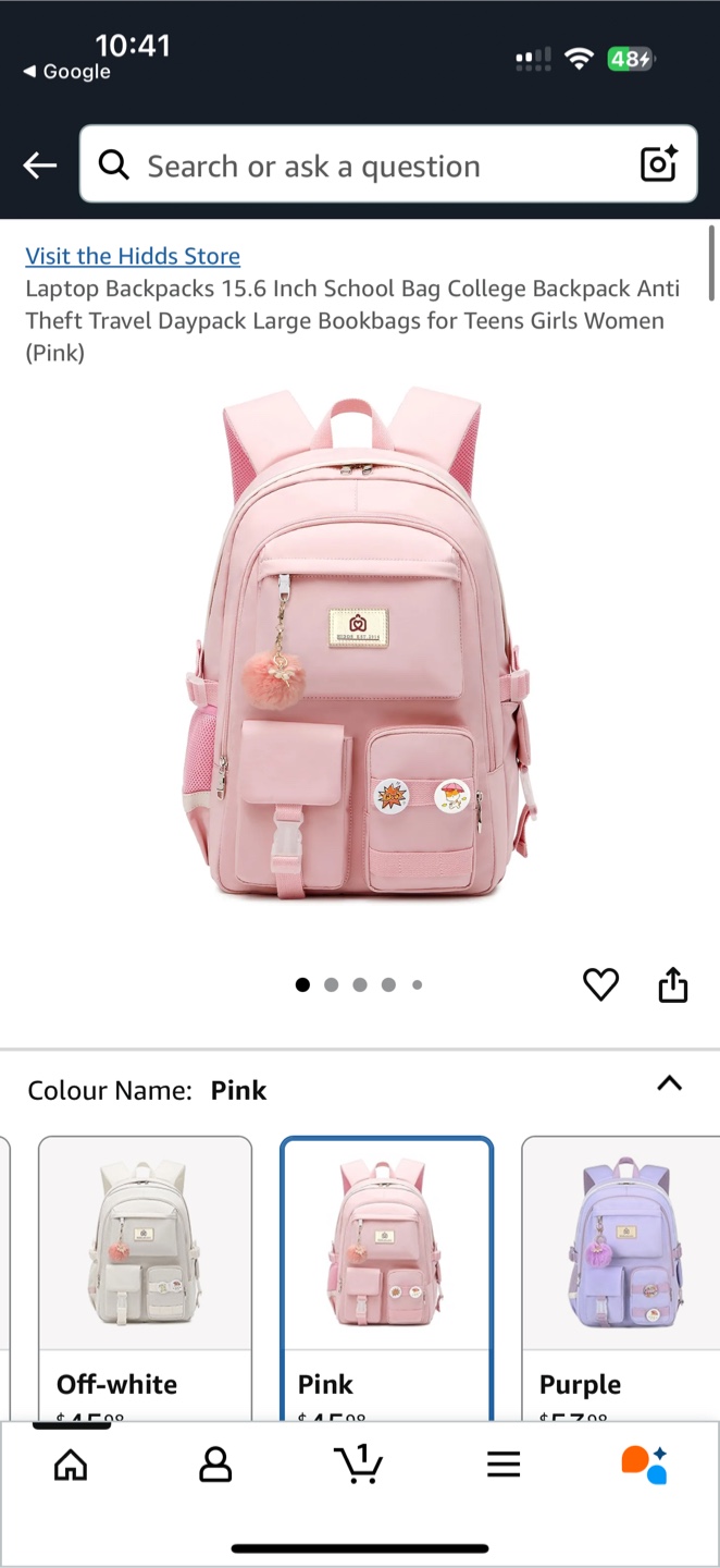 Pink Laptop Backpack - School, College, Travel - photo 3