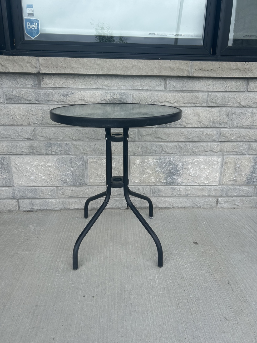 Round Glass Top Patio Table - photo 2