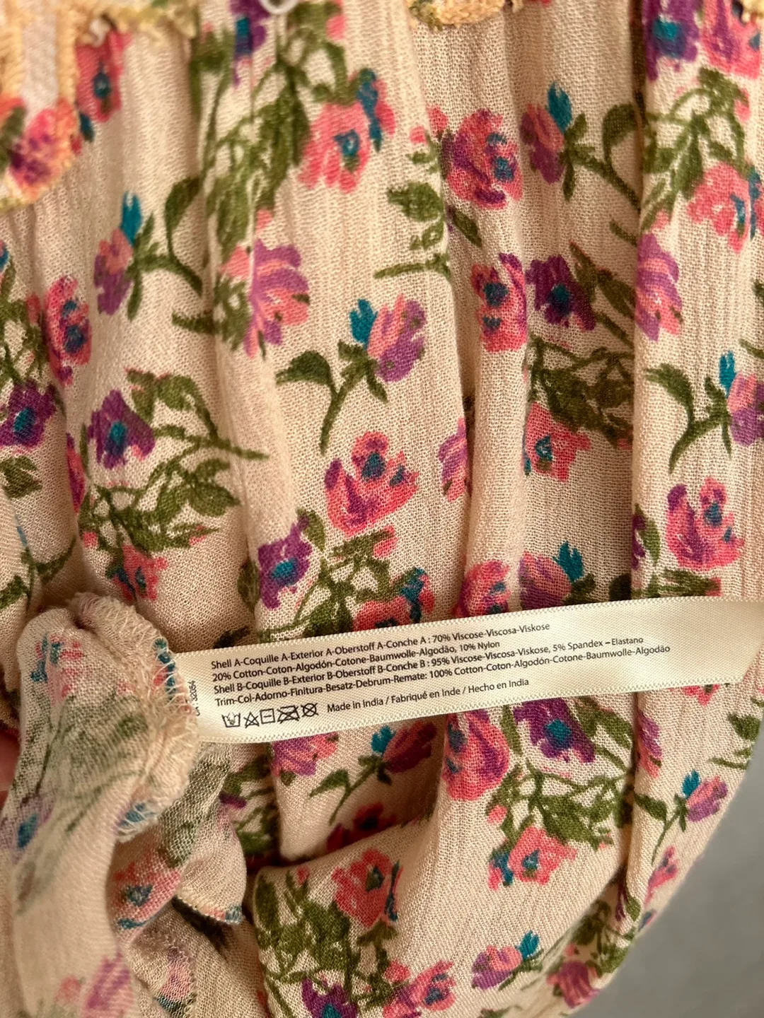 Free People Floral Mini Dress - Size XS image indicator(4)