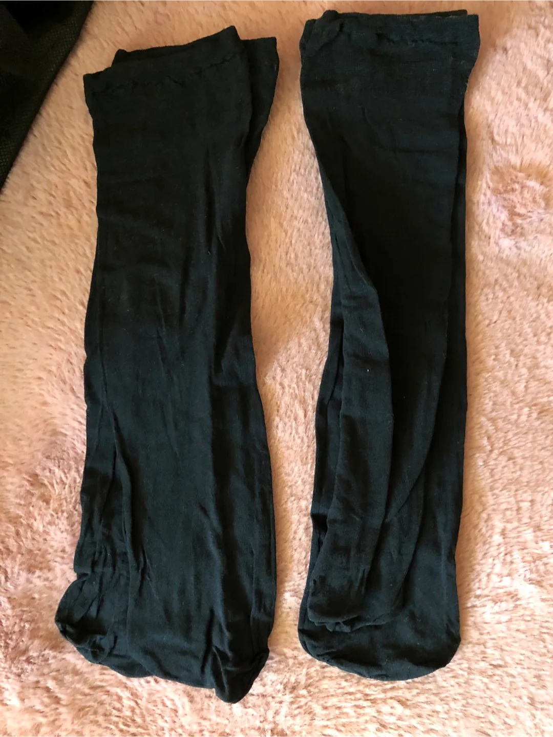 2 Pairs of Black Knee High Tights - #freecycle thumbnail