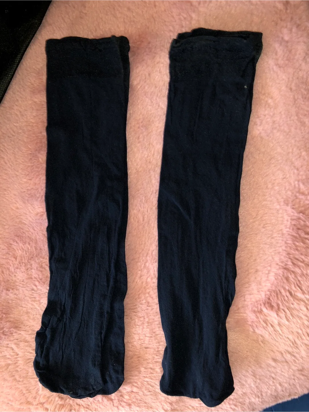 2 Pairs of Navy Blue Knee High Stockings - #freecycle thumbnail
