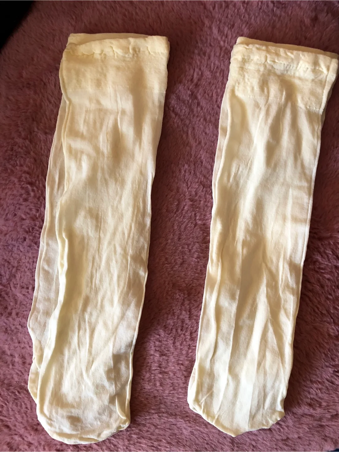 2 Pairs of Cream Knee High Stockings - #freecycle thumbnail