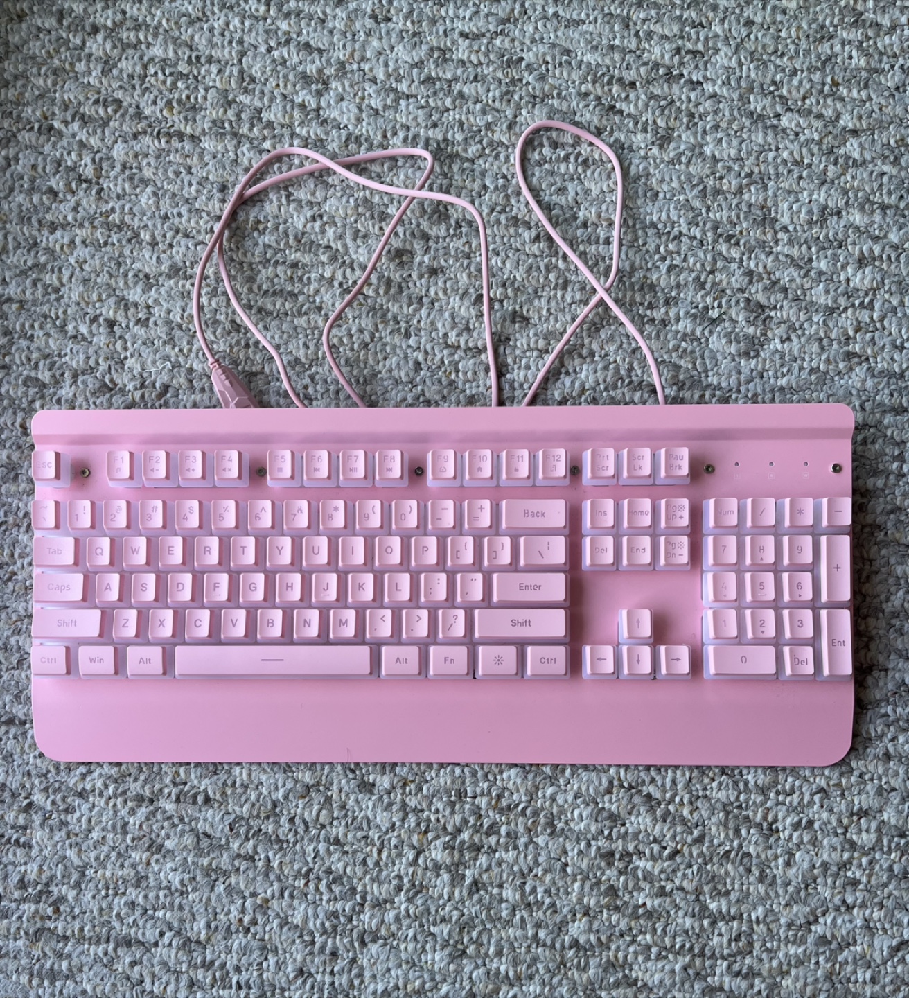 Wired Pink Mechanical Keyboard with RGB Lighting - photo 3