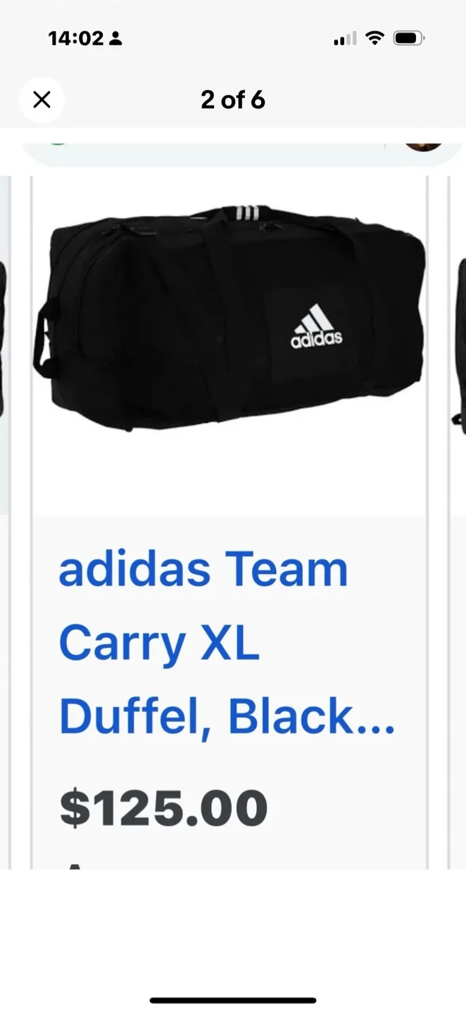 Adidas Team Carry XL Duffel Bag - Black image indicator(2)