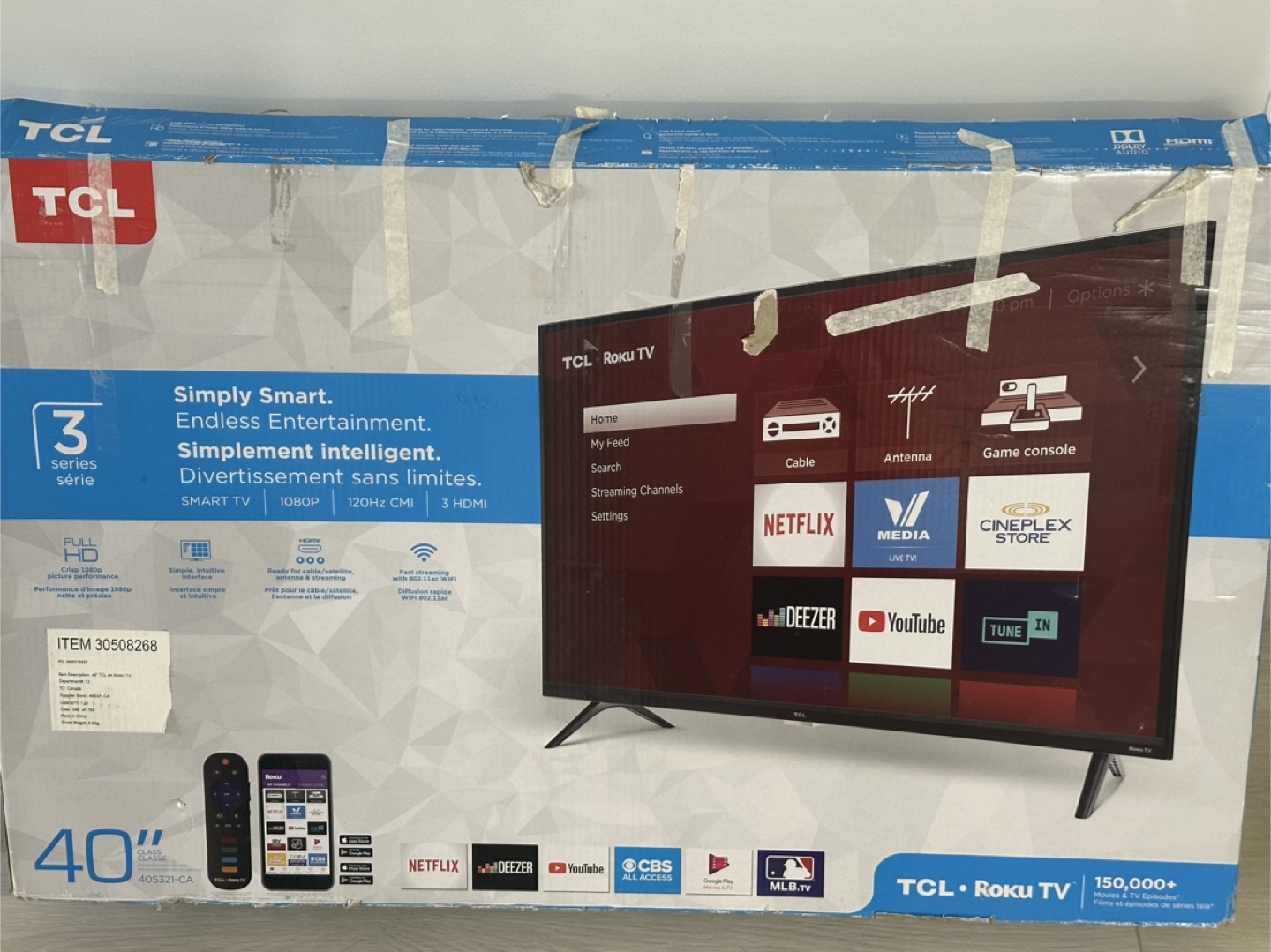 TCL 3-Series 40" Roku Smart TV - Like New! - photo 3