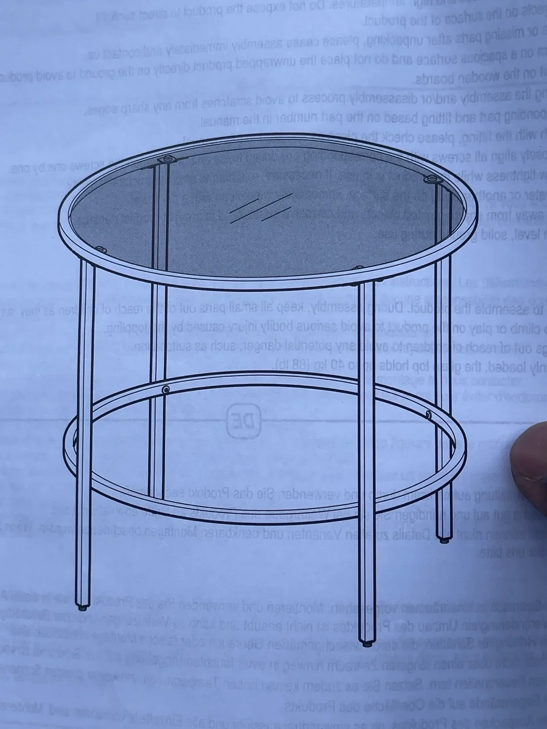 VASAGLE by SONGMICS Round End Table image indicator(2)