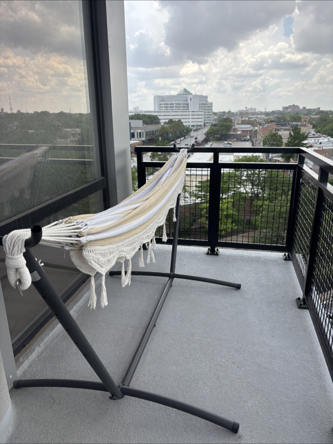 Hammock with Stand - Cream & White