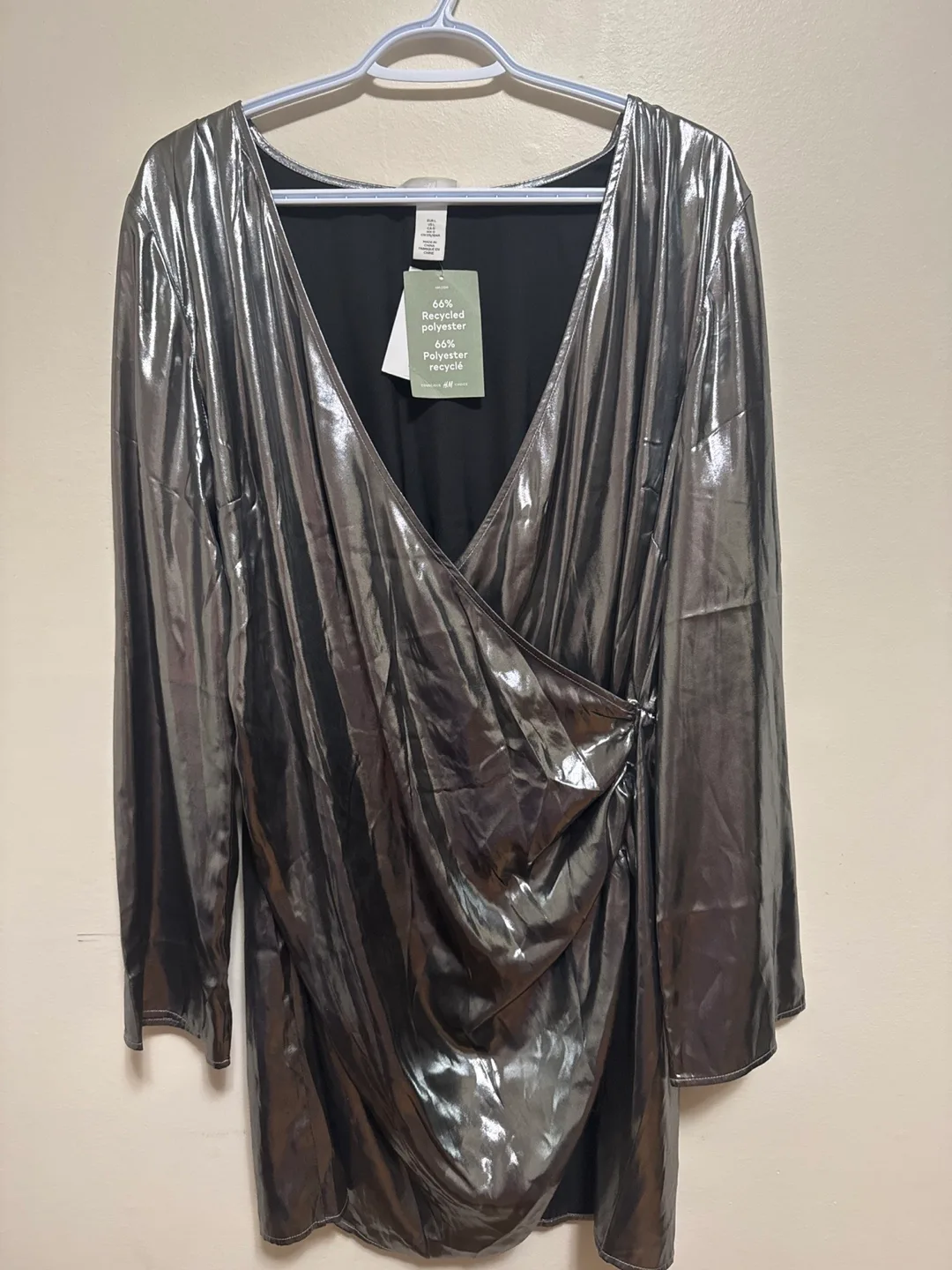 H&M Silver Dress - Size Large thumbnail