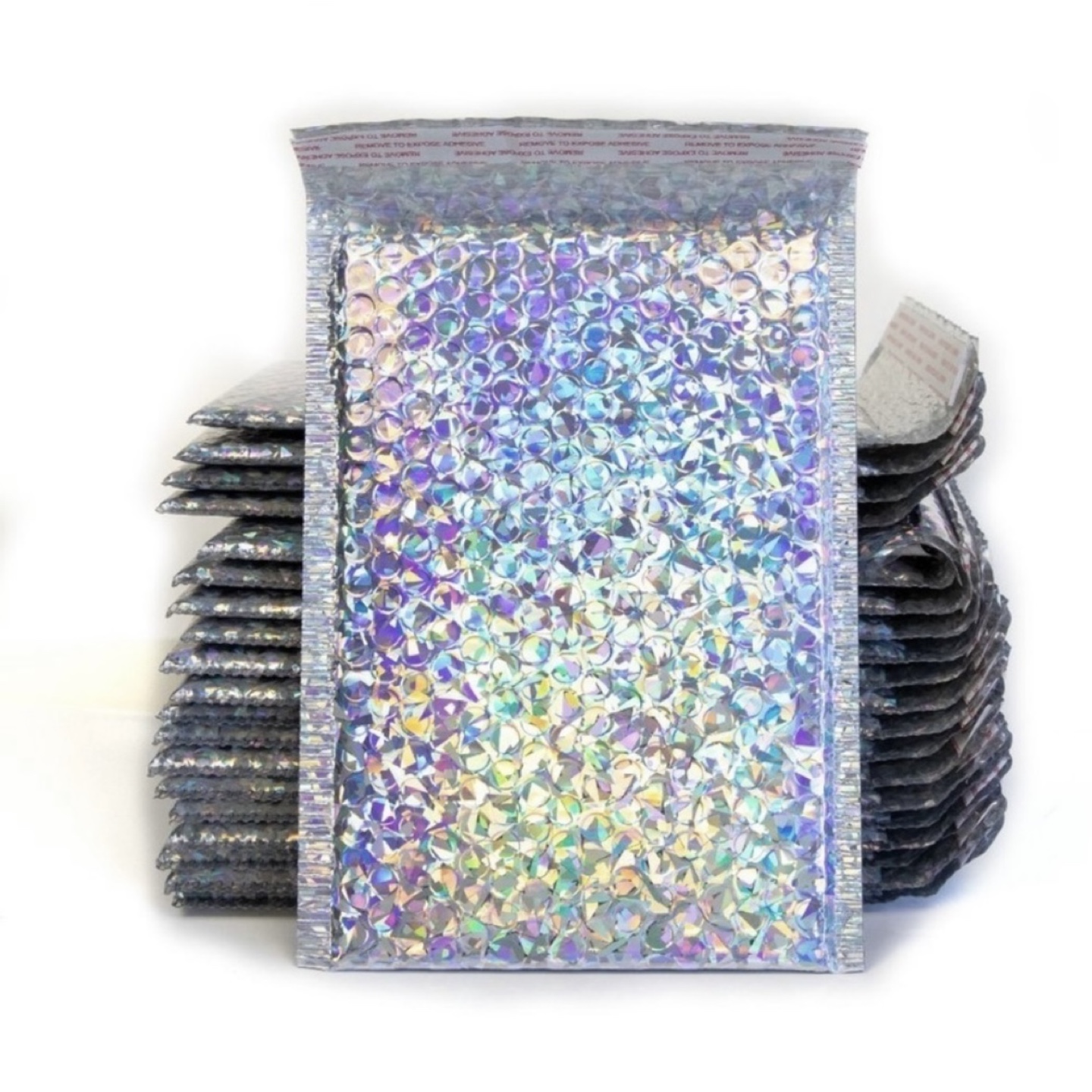 20 Holographic iridescent bubble mailers