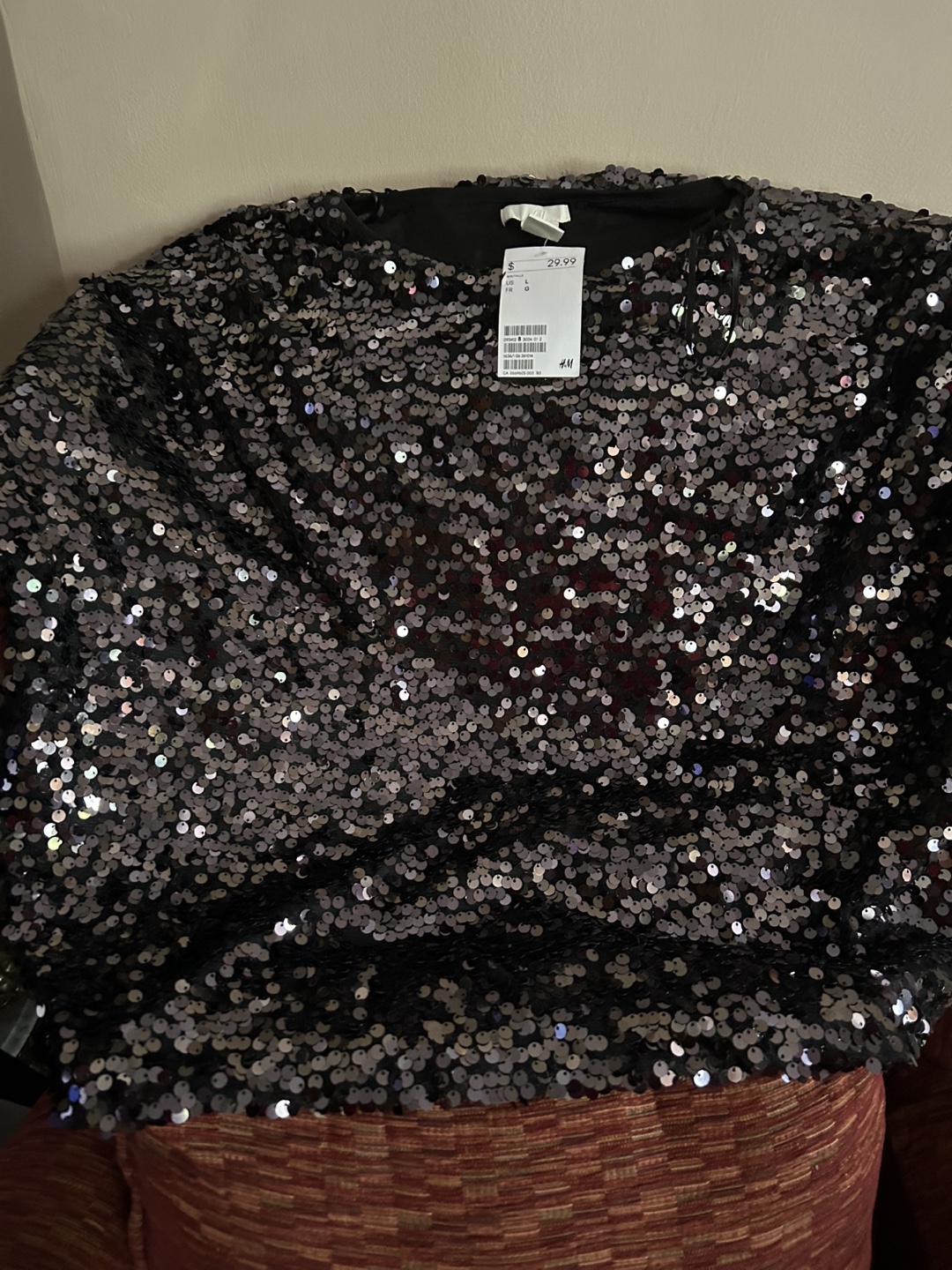 #freecycle 🥕🧡H&M Sequin Top - Size L