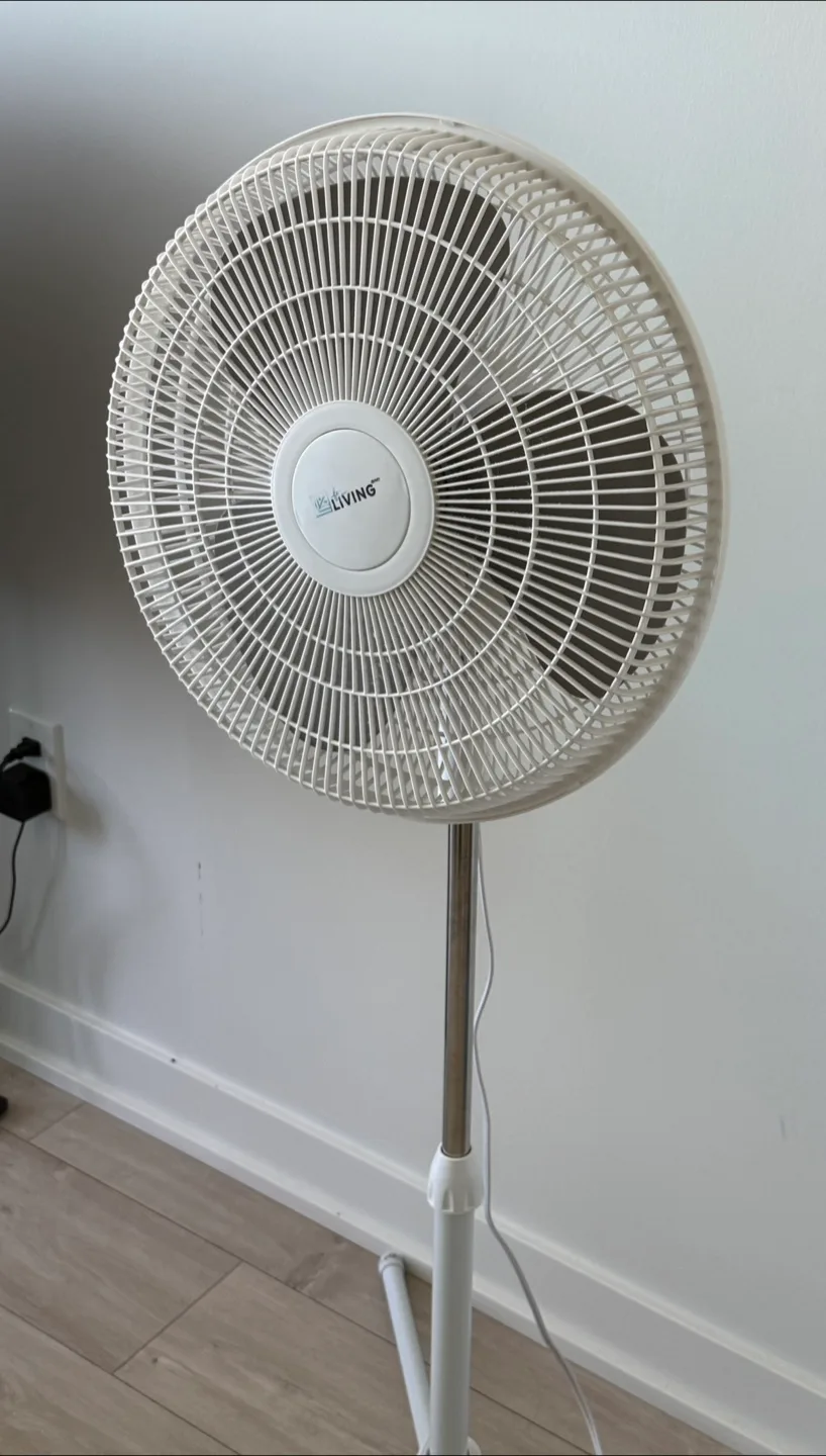 Living Solutions White Stand Fan thumbnail