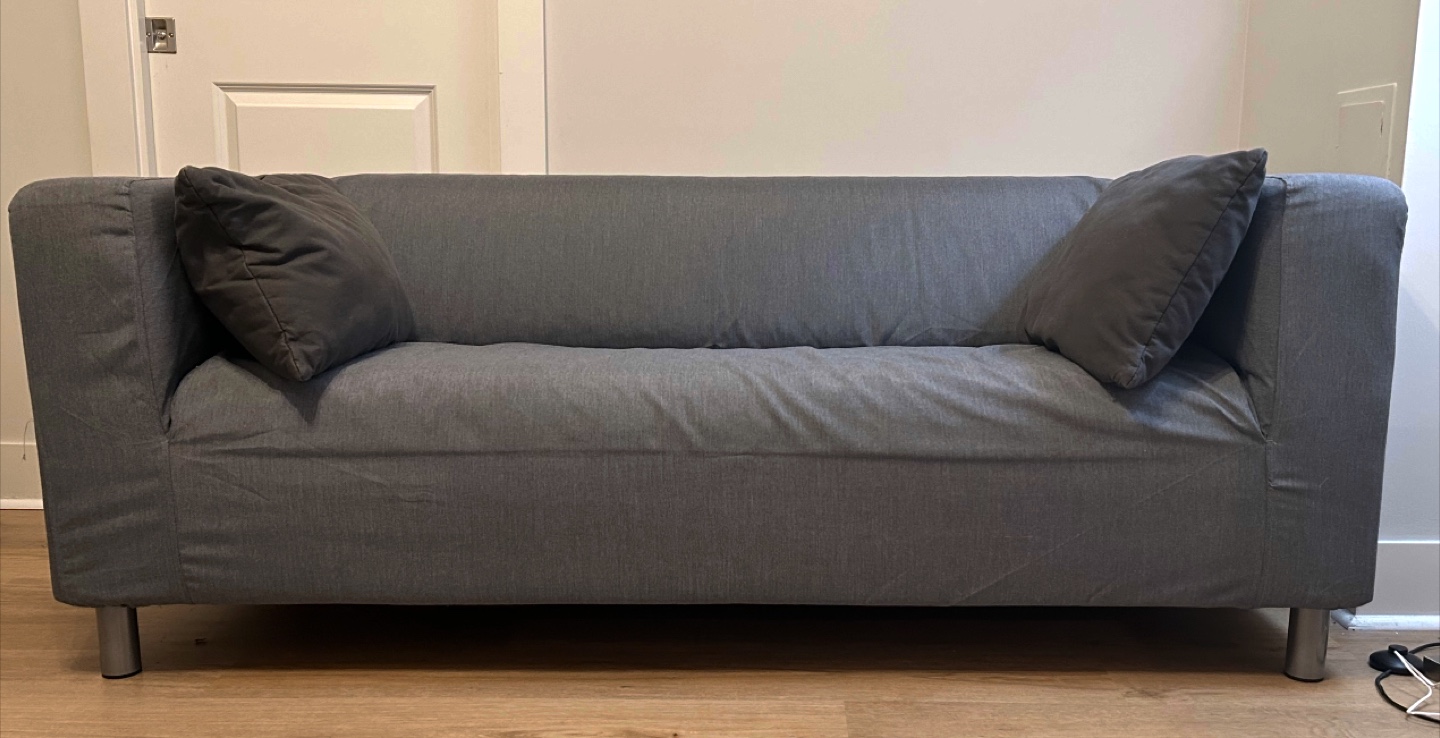 IKEA Gray Sofa - Almost New! - photo 3