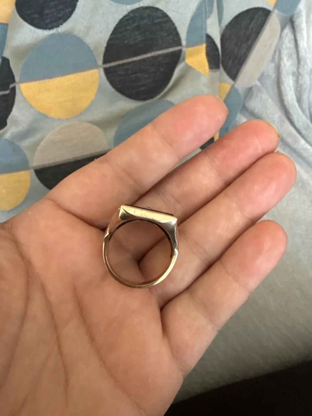 Vintage Onyx & Diamond Ring Size 10.5 image indicator(9)