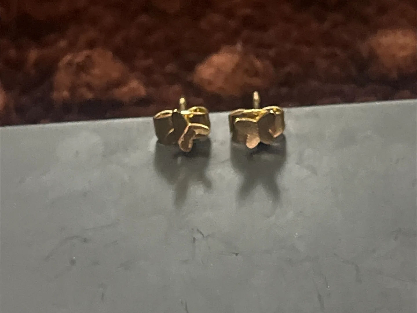 #freecycle Gold Butterfly Stud Earrings thumbnail