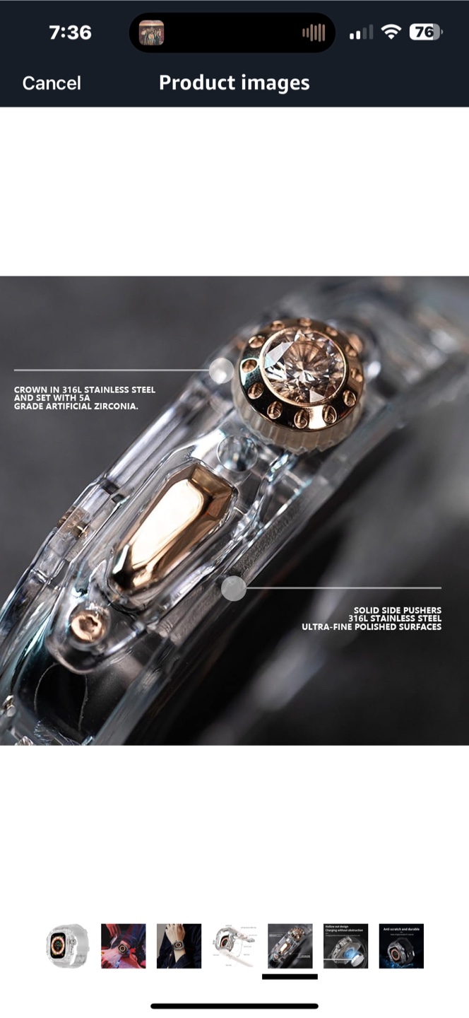 ILAZI Clear Apple Watch Case 49mm Transparent Band - photo 3