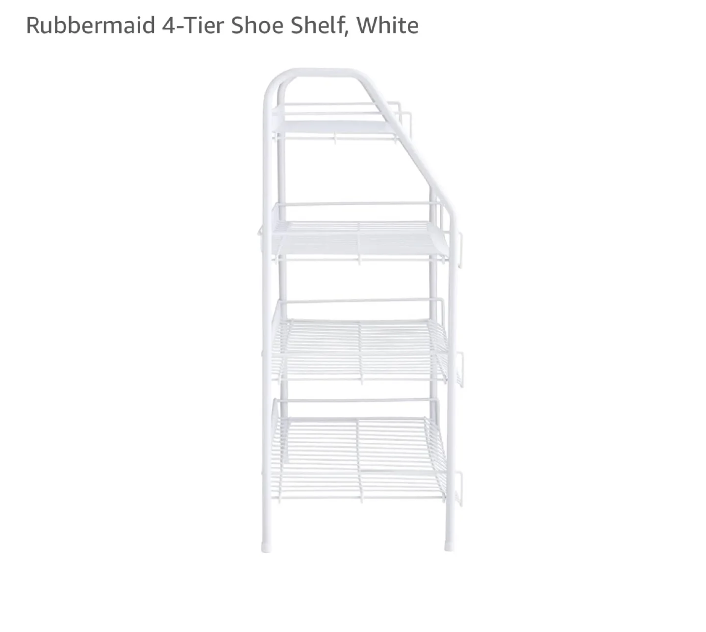 Rubbermaid 4-Tier Shoe Shelf, White image indicator(3)