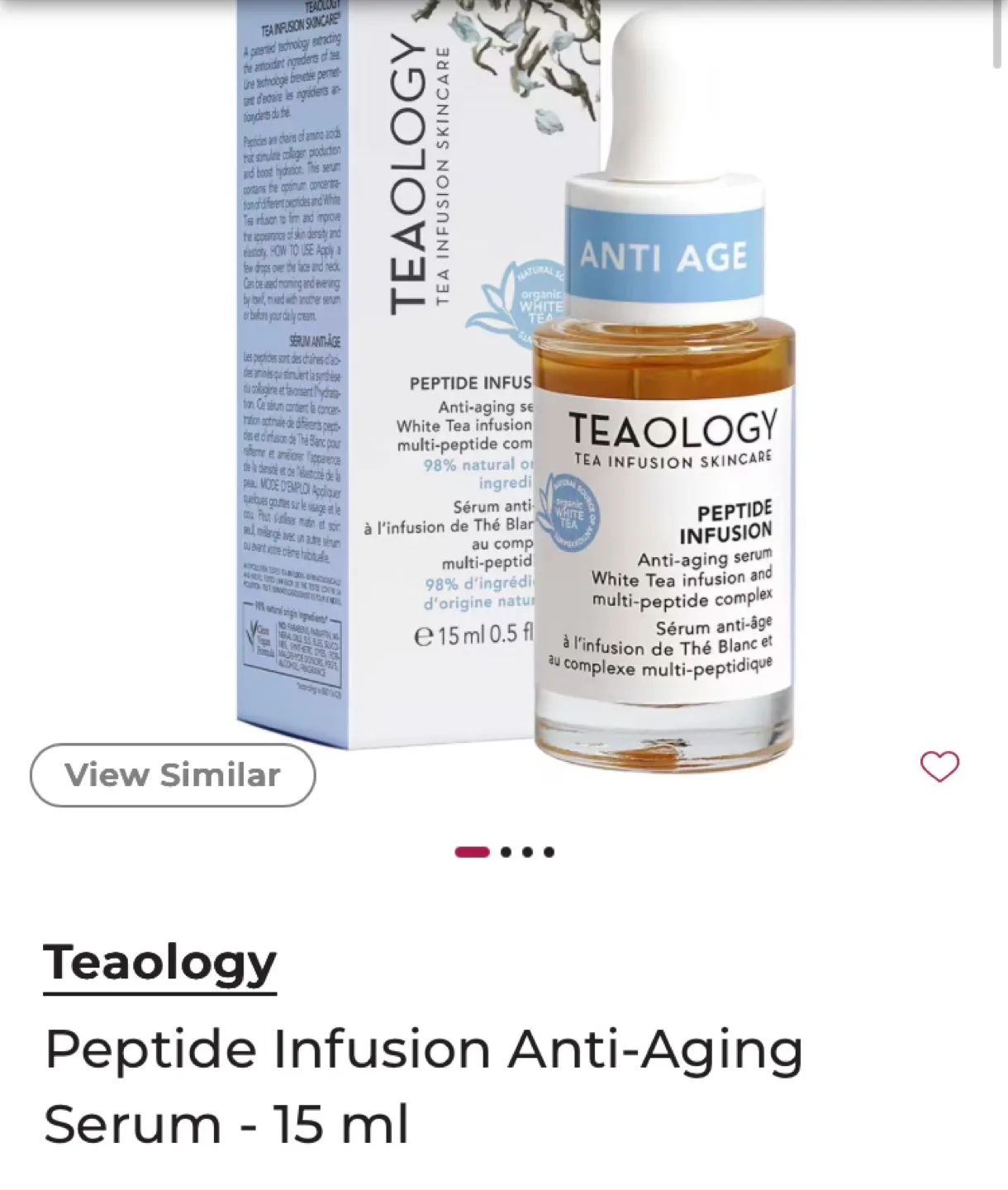 Teaology Peptide Infusion Anti-Aging Serum image indicator(2)
