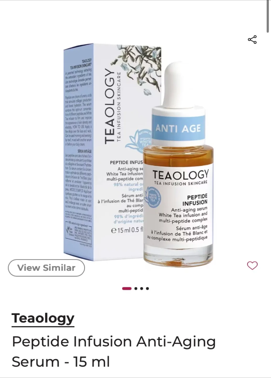 Teaology Peptide Infusion Anti-Aging Serum image indicator(6)