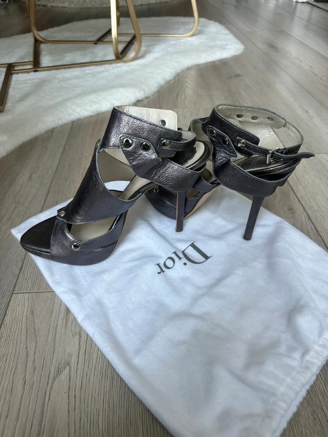 Christian Dior Metallic Grey Heels - IT 40 image indicator(6)