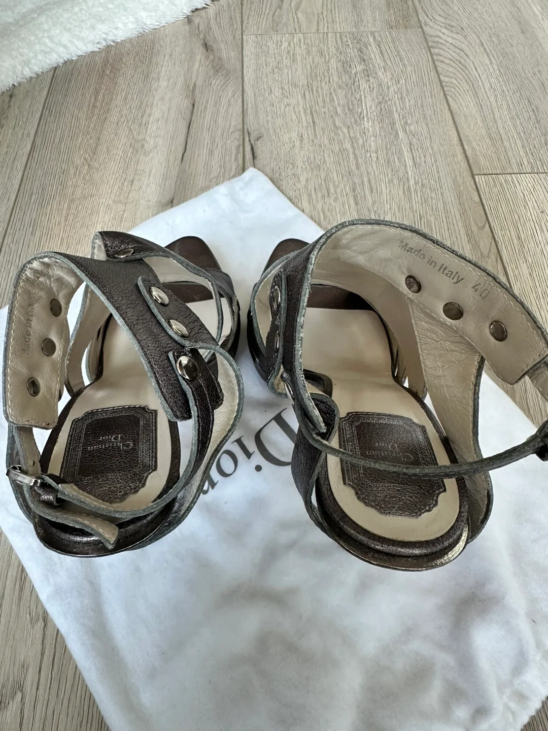 Christian Dior Metallic Grey Heels - IT 40 image indicator(3)