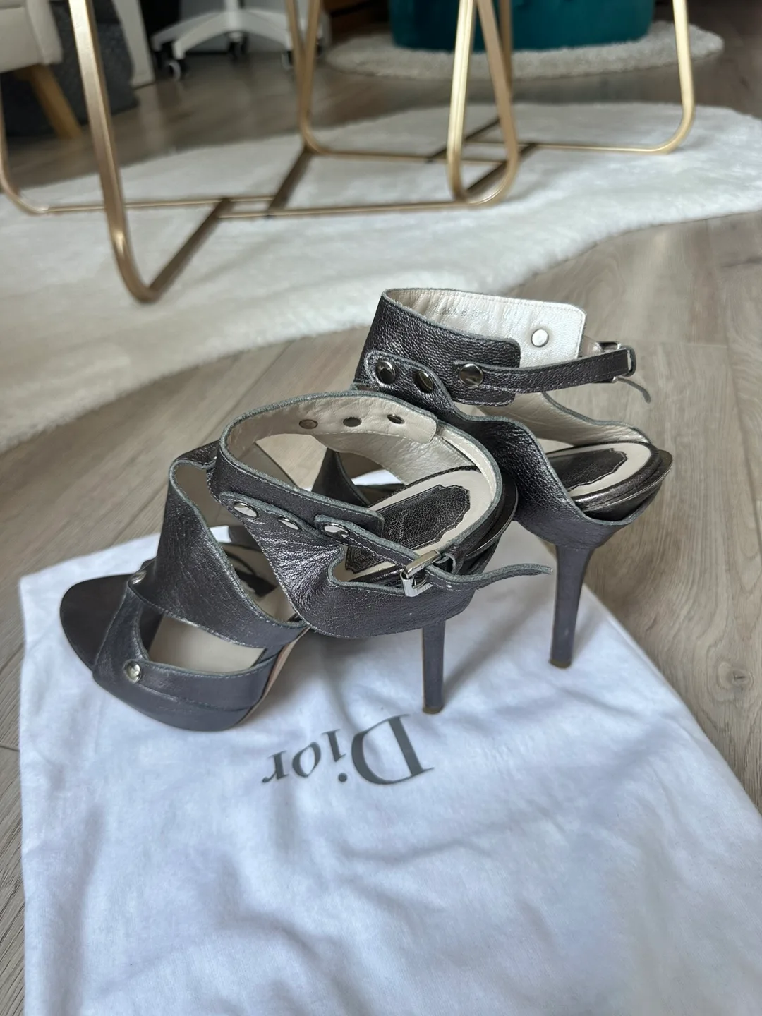 Christian Dior Metallic Grey Heels - IT 40 image indicator(4)