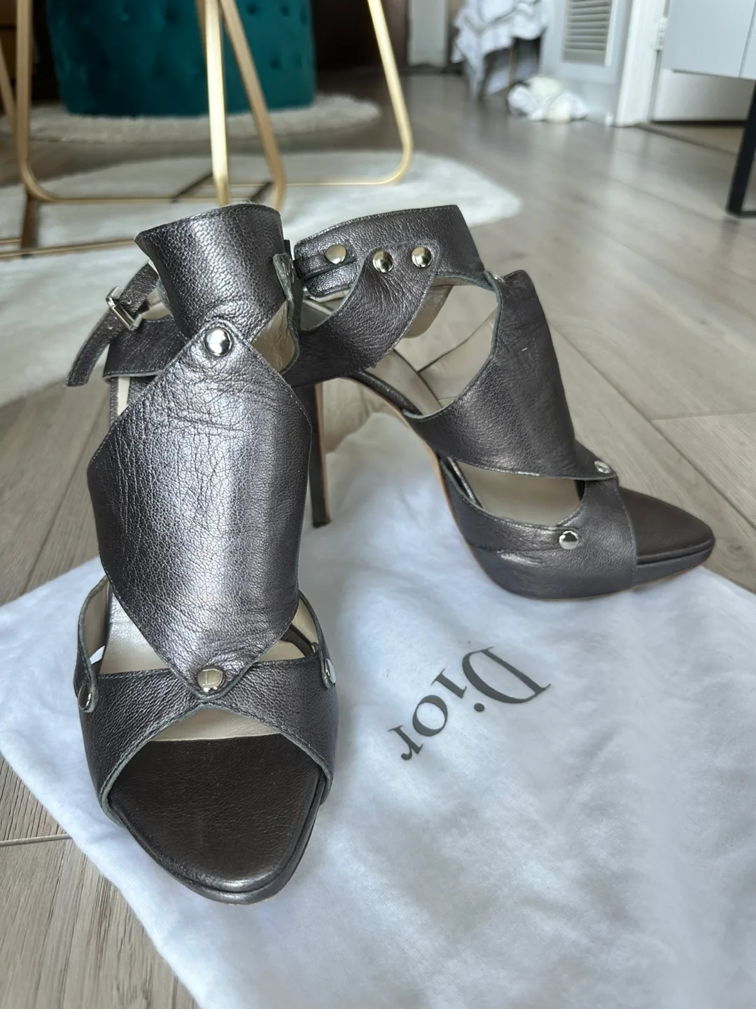 Christian Dior Metallic Grey Heels - IT 40 image indicator(8)