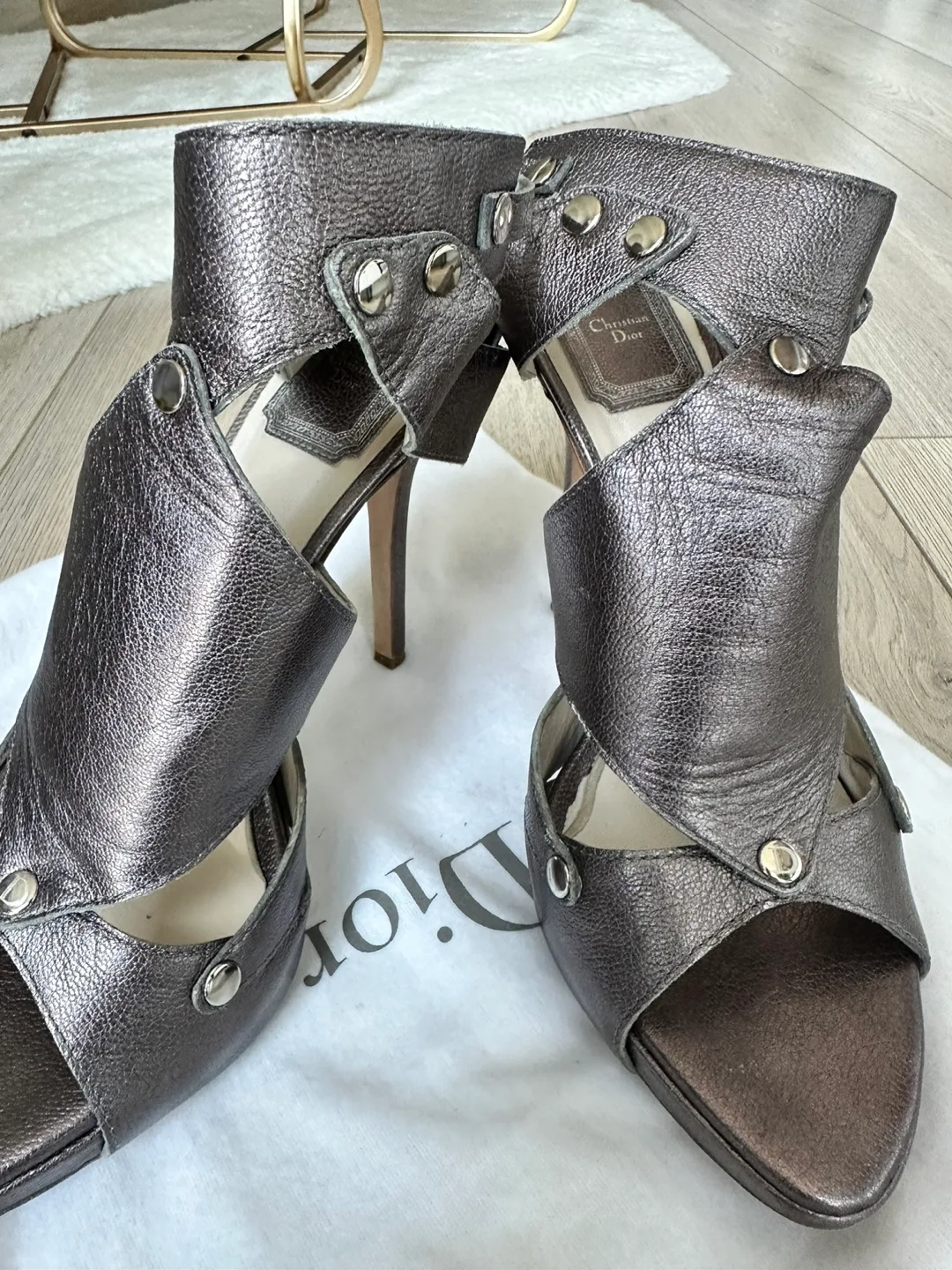 Christian Dior Metallic Grey Heels - IT 40 image indicator(9)