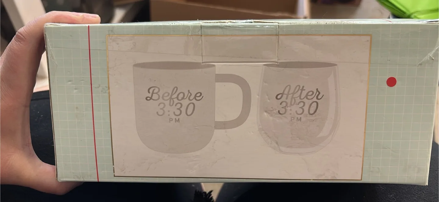 Before & After 3:30 PM Mug & Wine Glass Set thumbnail