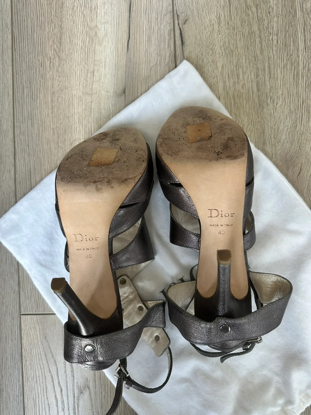 Christian Dior Metallic Grey Heels - IT 40 image indicator(10)