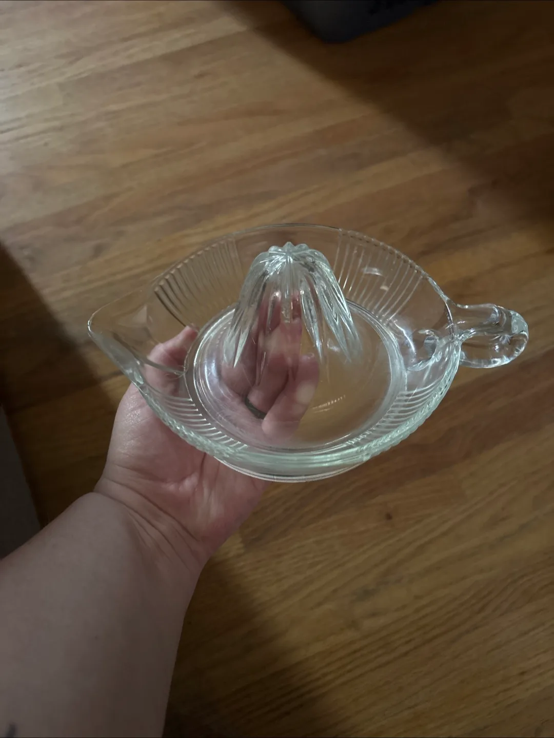 Vintage Clear Glass Citrus Juicer thumbnail