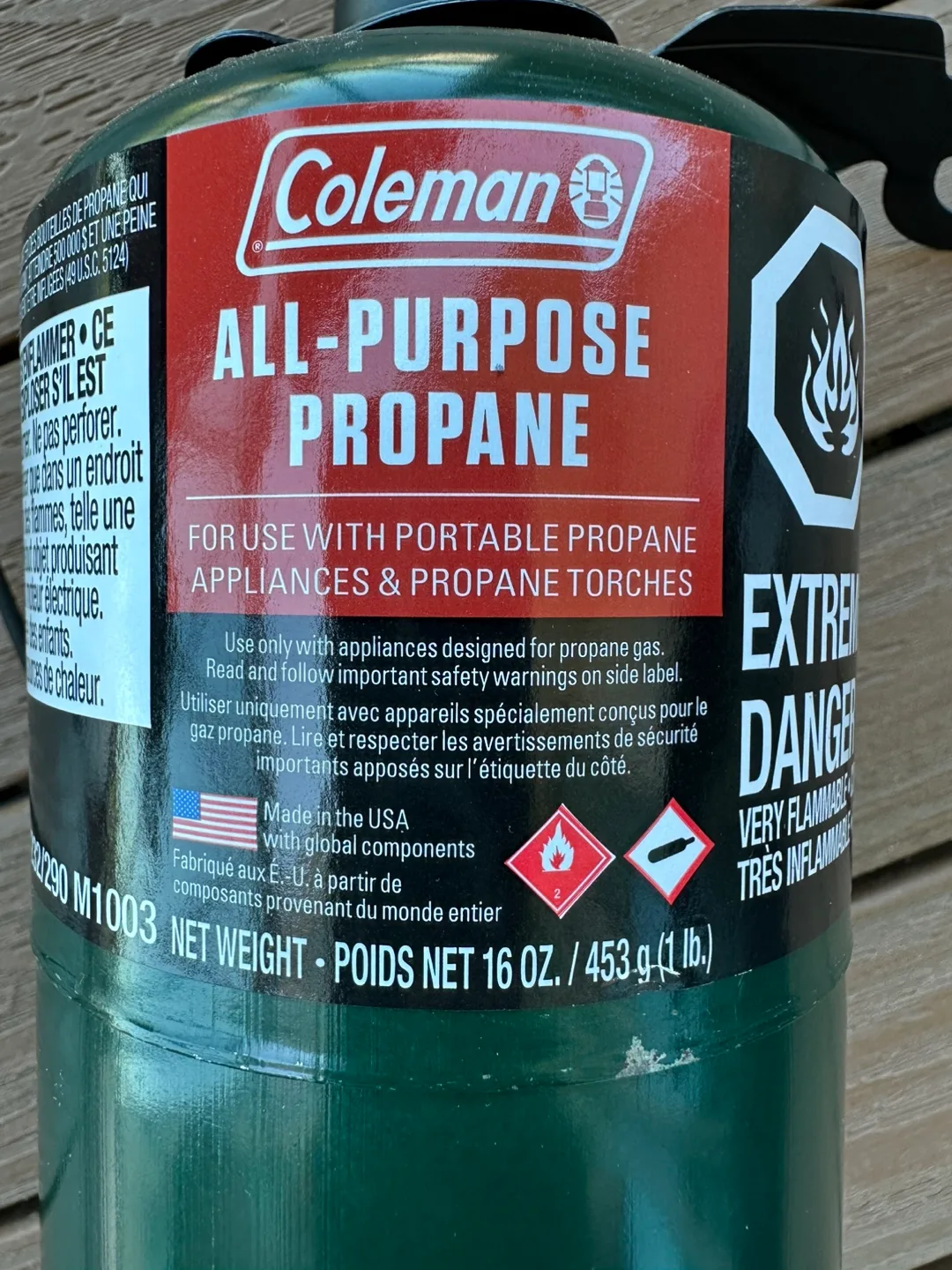 Portable gas/cast iron Grill + Gas pipe + Coleman gas can image indicator(10)