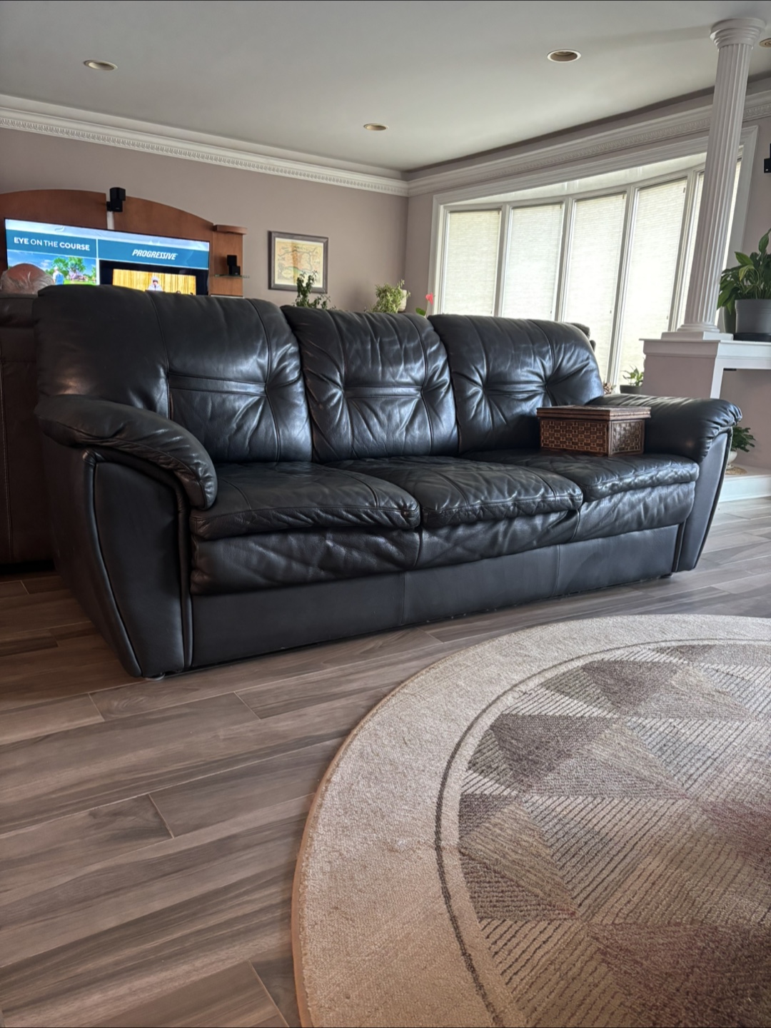 Black Leather Sofa