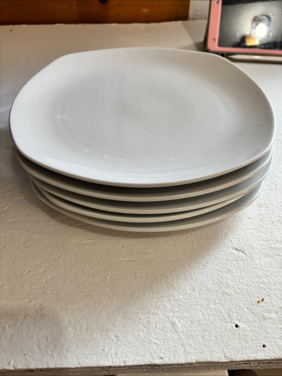 Set of 5 White Square Plates thumbnail