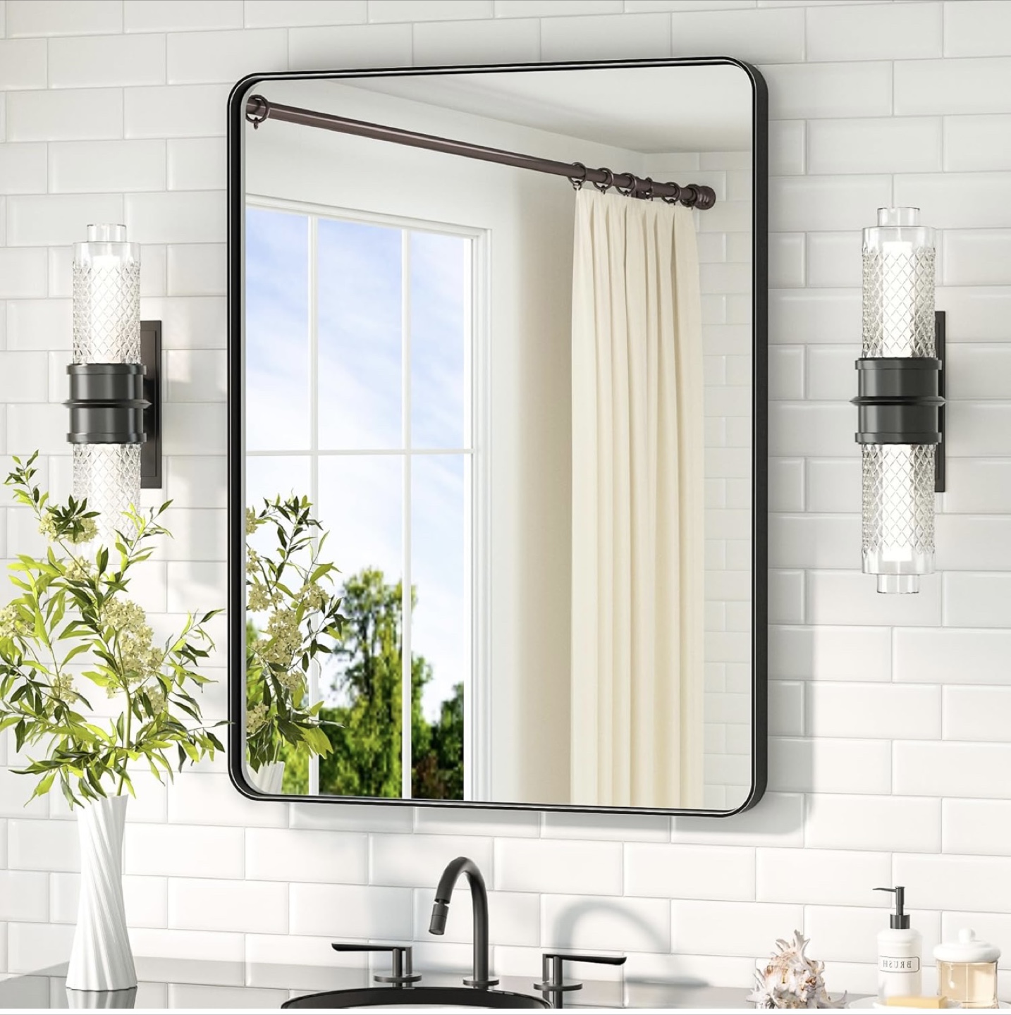 TETOTE Aluminum Alloy Frame Mirror 31.9 x 23.6 in