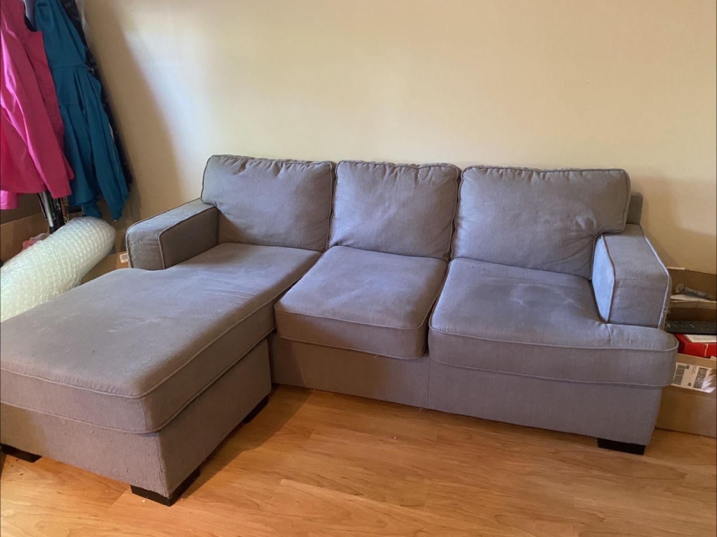 Grey Sectional Sofa with Chaise Lounge