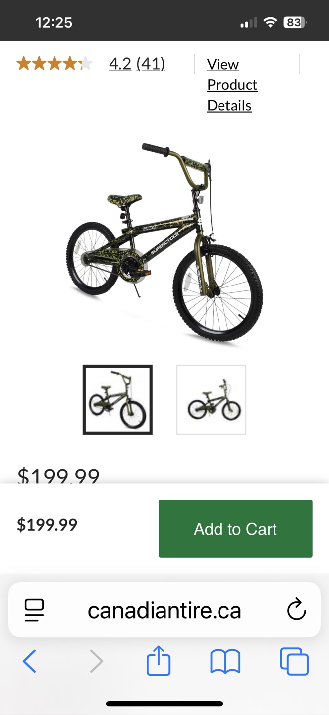 Supercycle Camo BMX Bike - 20 inch