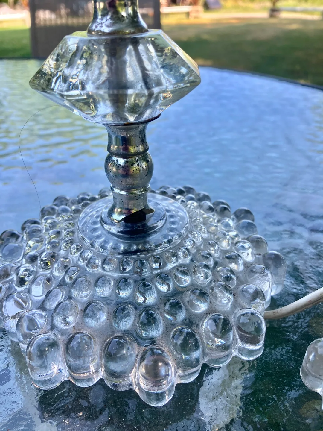 Vintage Clear Glass Table Lamps - Set of 2 image indicator(3)