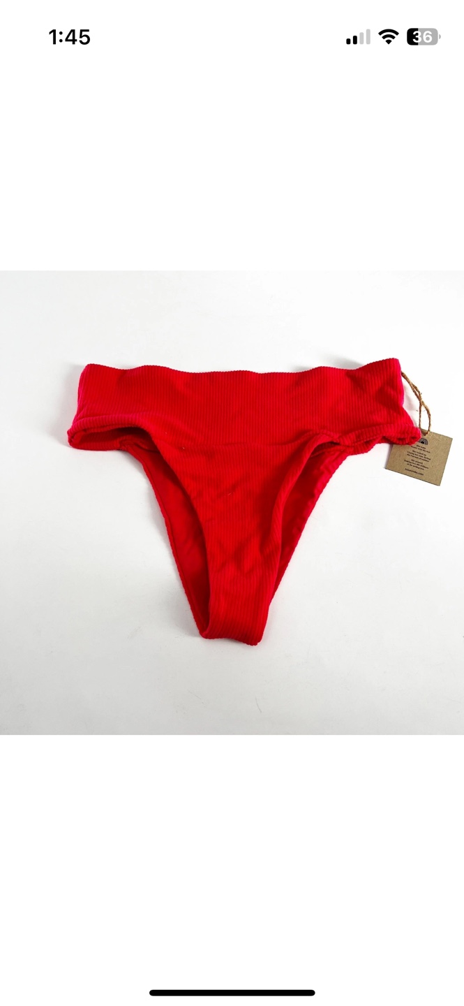 Free People x TOAST Red bikini bottom, S, NWT