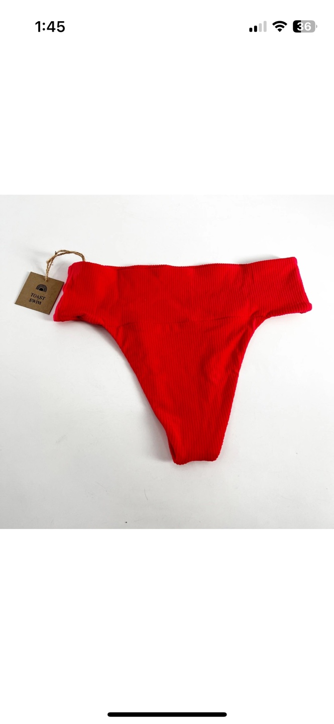 Free People x TOAST Red bikini bottom, S, NWT - photo 2