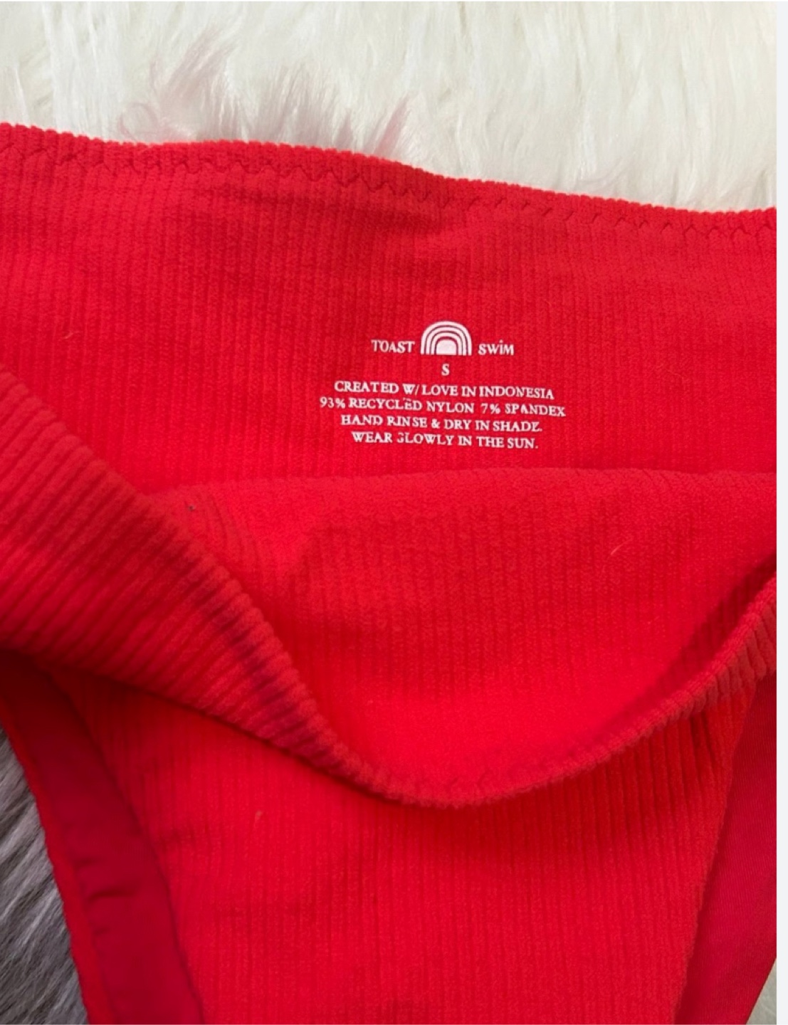 Free People x TOAST Red bikini bottom, S, NWT - photo 4