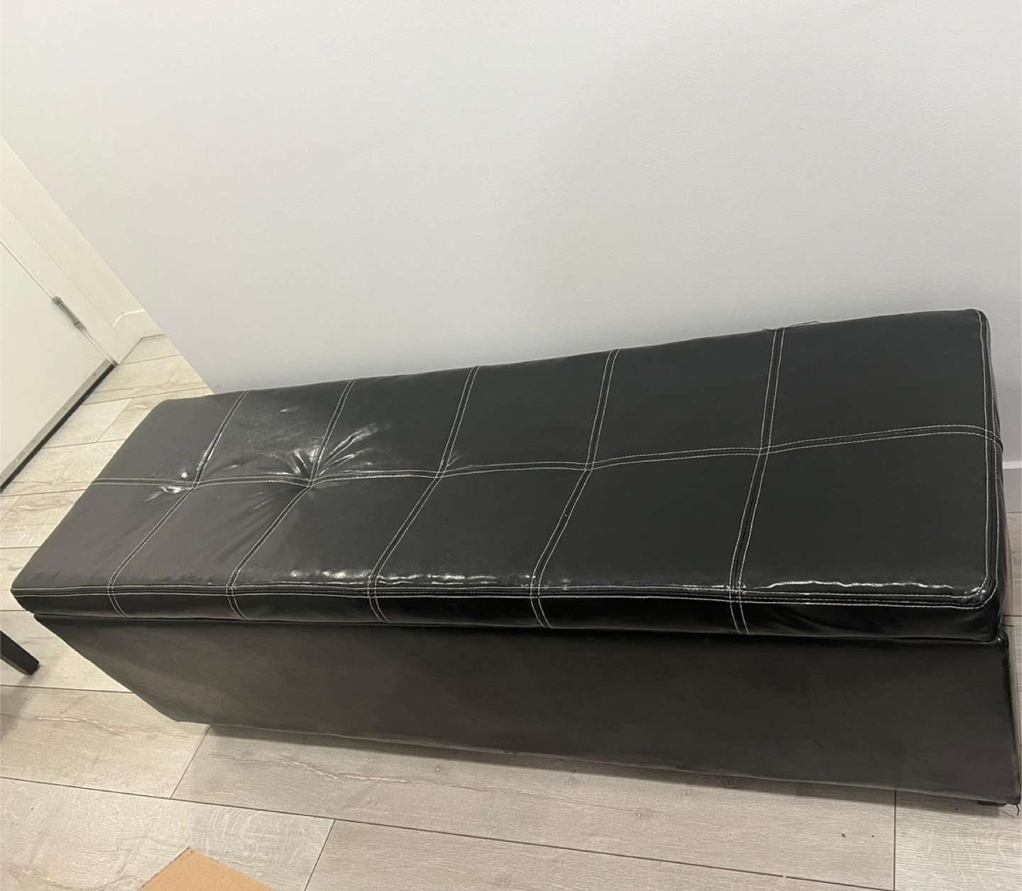 Black Storage Ottoman Bench - Great Condition! - photo 2