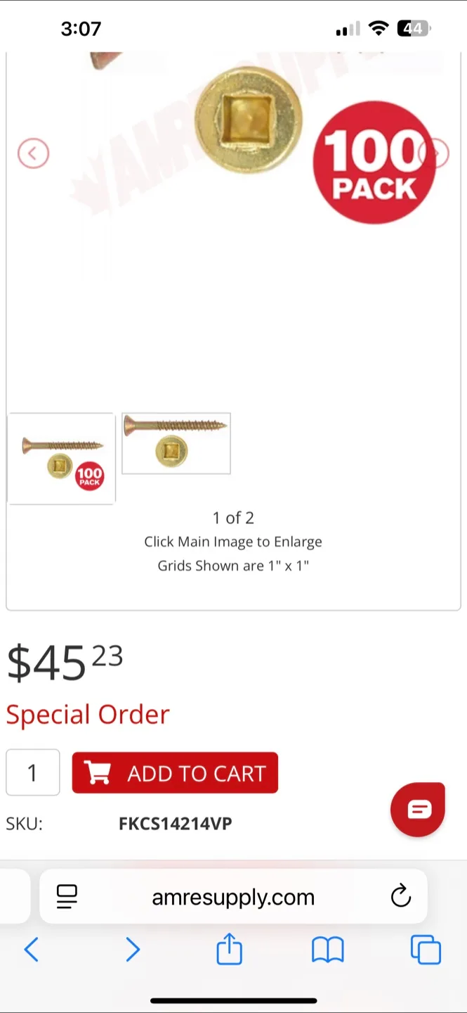 Richelieu Hardware Concrete Screws 1/4" x 2-1/4", 100/Pack image indicator(6)