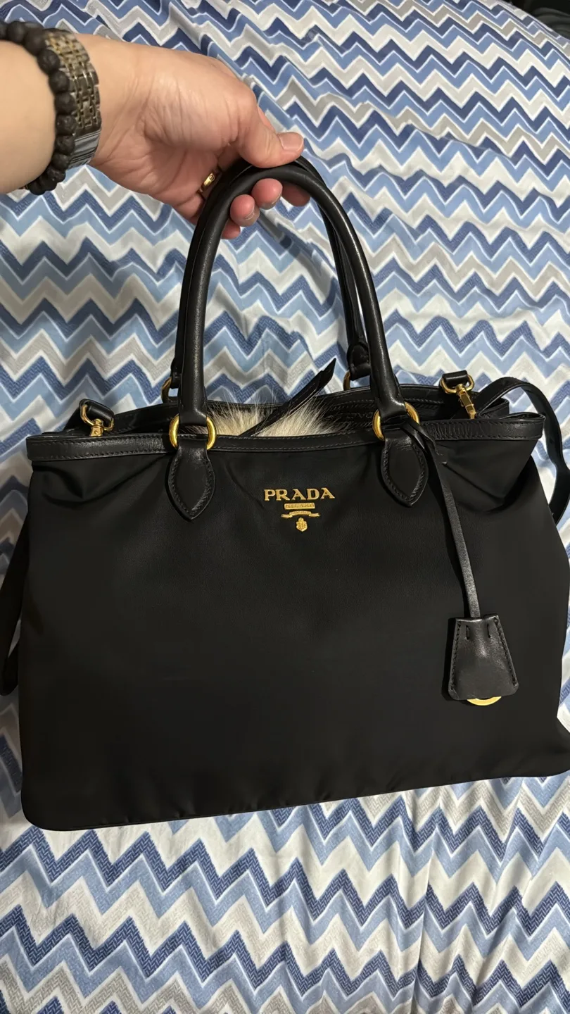 Prada Black Nylon Tote Bag thumbnail