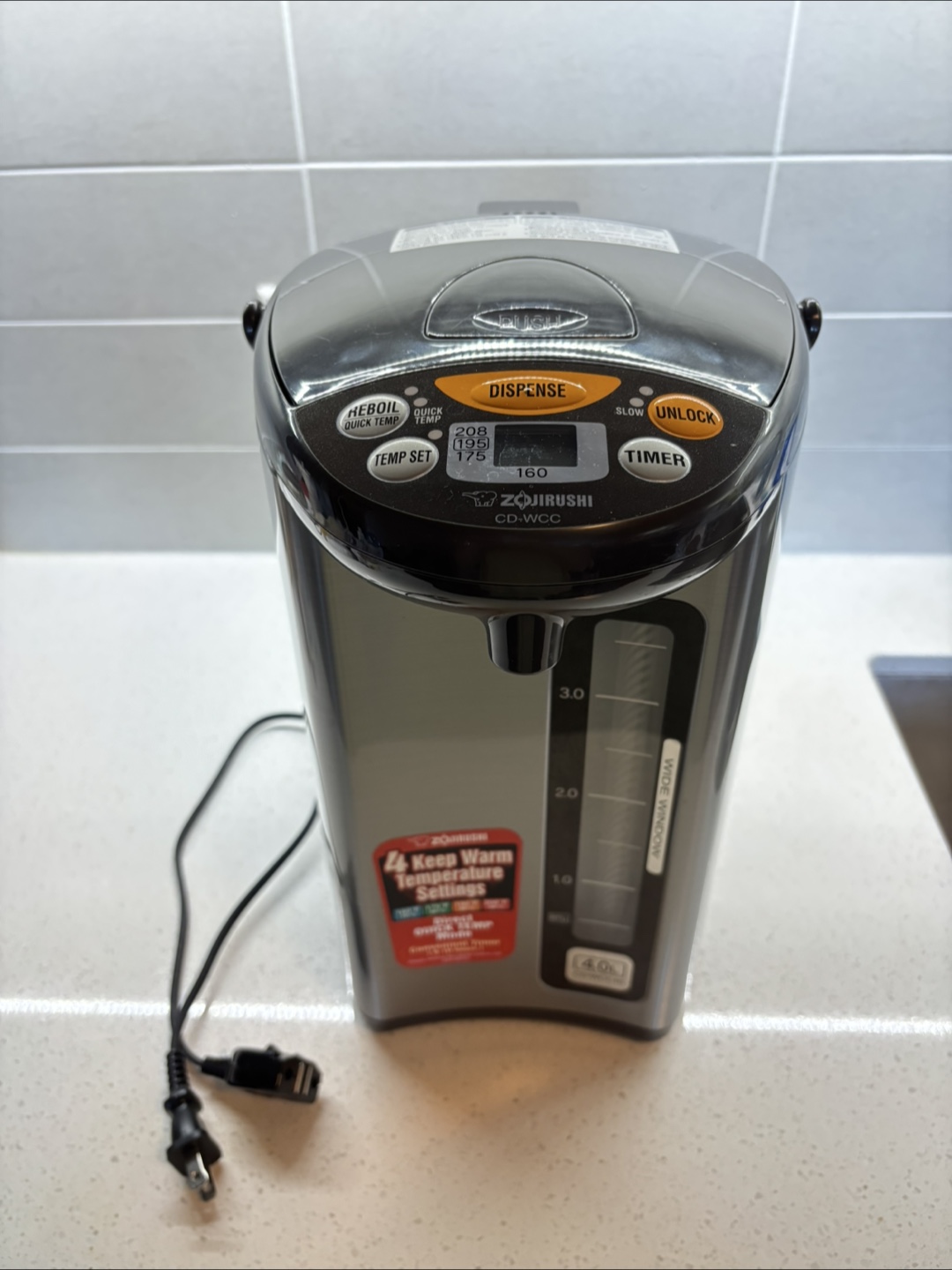 Zojirushi CD-WCC40 4L Electric Water Boiler