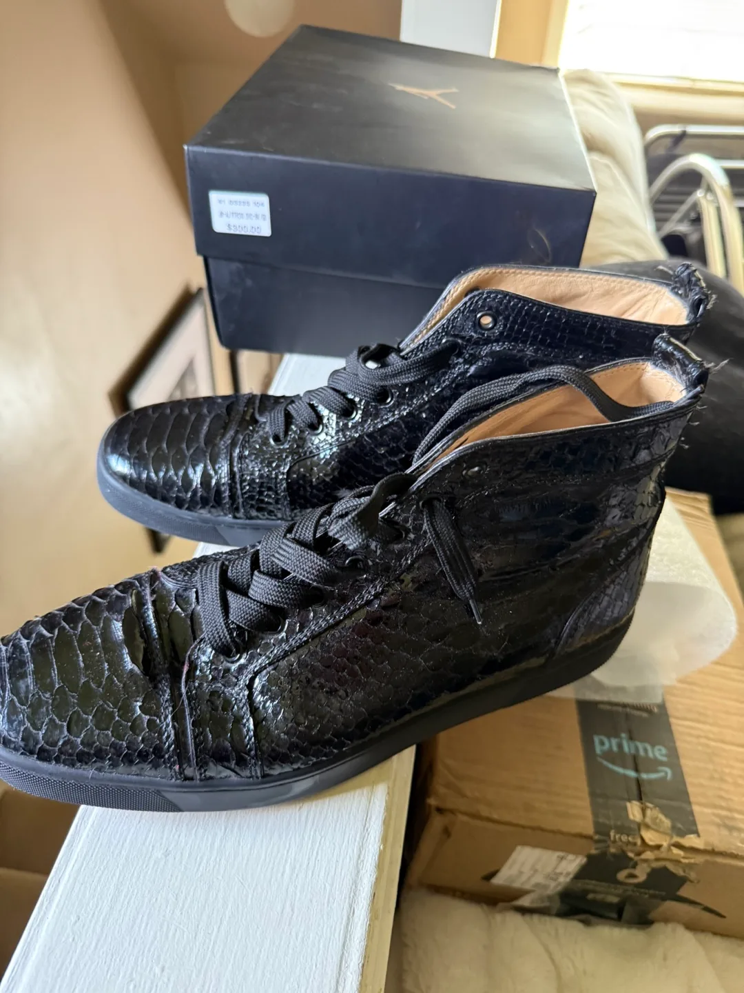 Christian Louboutin Python High-Top Sneakers thumbnail