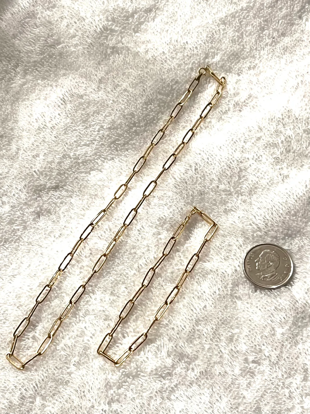 18K Saudi Gold Paperclip Chain Necklace thumbnail