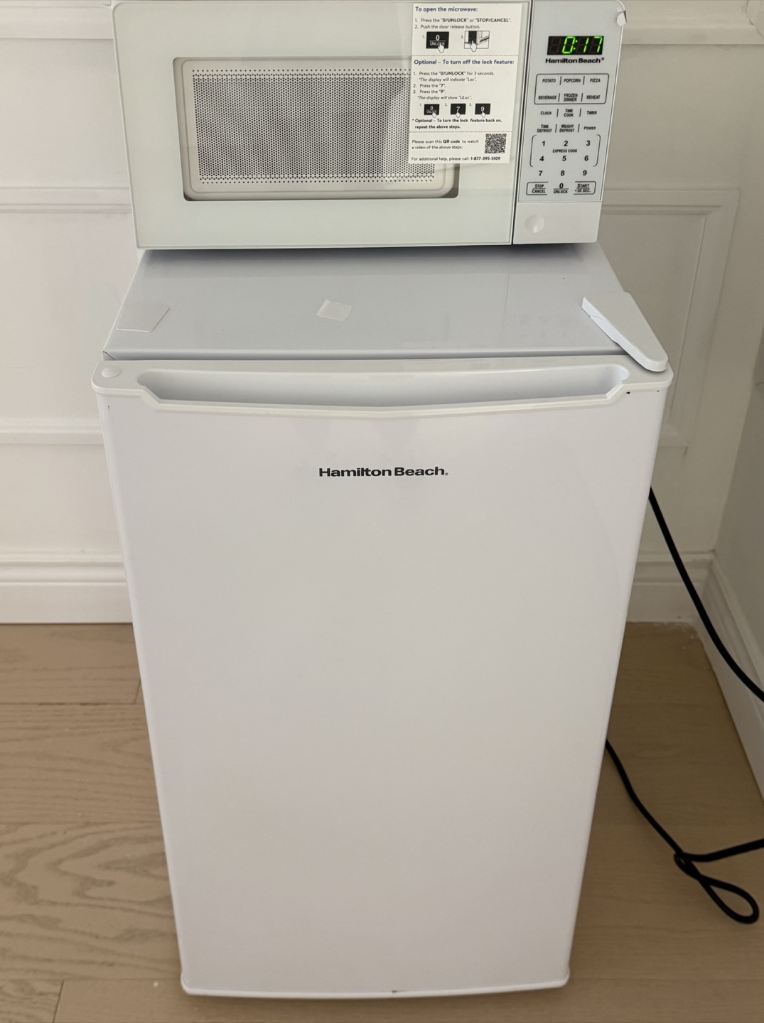Hamilton Beach Mini Fridge & Microwave Combo