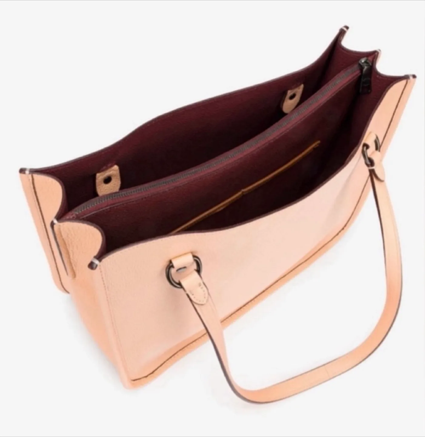 Coach Tyler Carryall Apricot Pebbled Leather Tote Bag image indicator(2)