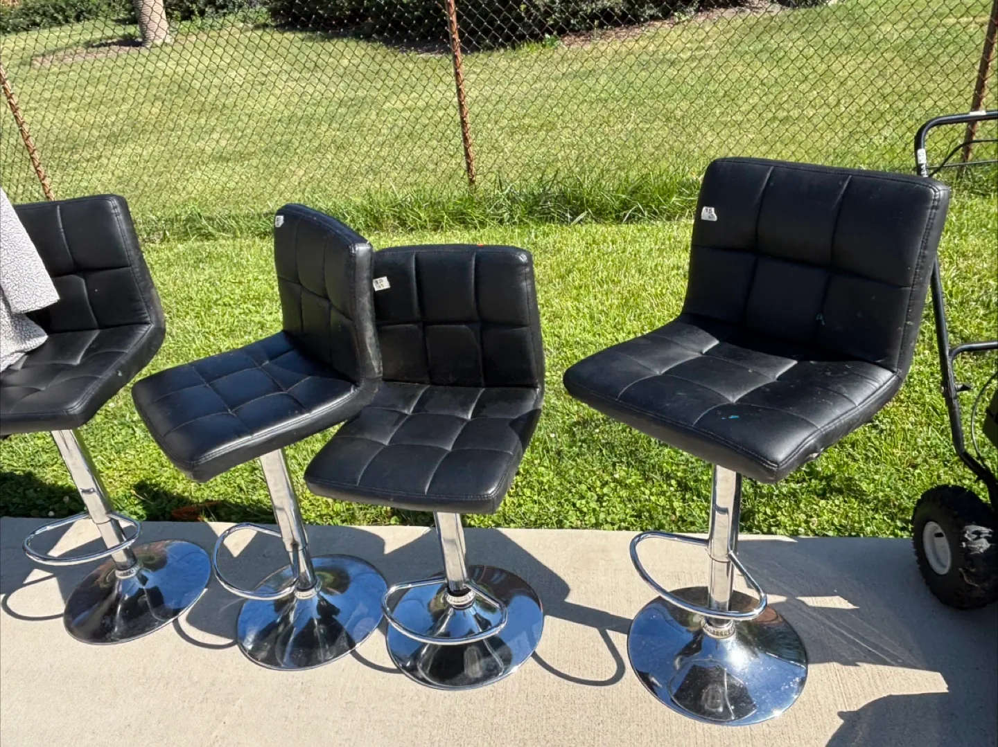 Set of 4 Black Bar Stools thumbnail